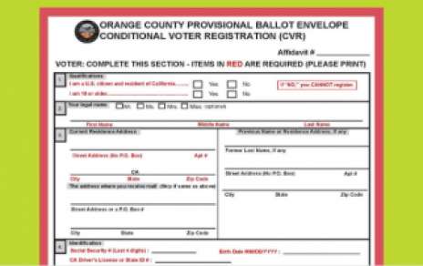 Conditional Voter Registration Conditional Voter Registration