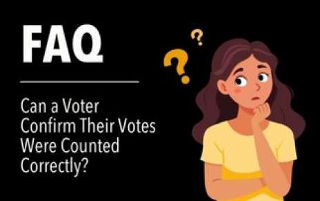 FAQ – Can a Voter Confirm Their Votes Were Counted Correctly? FAQ – Can a Voter Confirm Their Votes Were Counted Correctly?